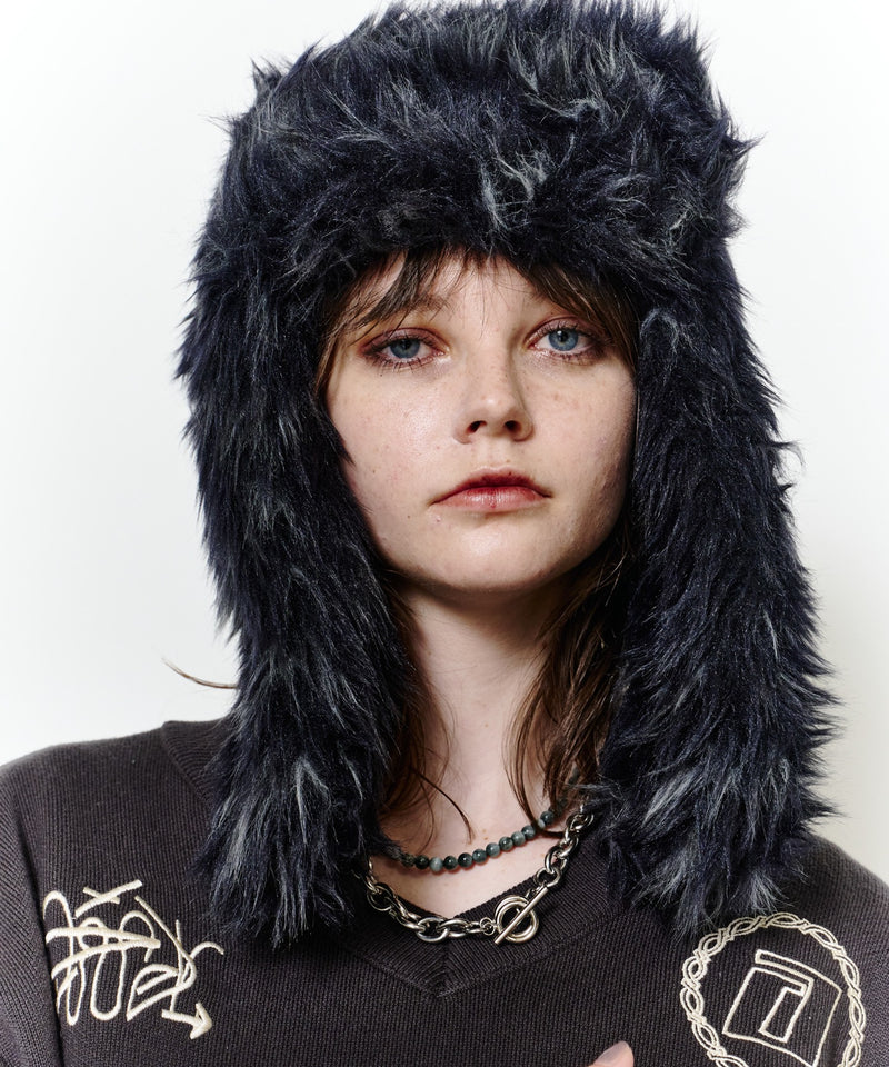 【予約】AIVER Atelier Made　ミックスファーフライトキャップ