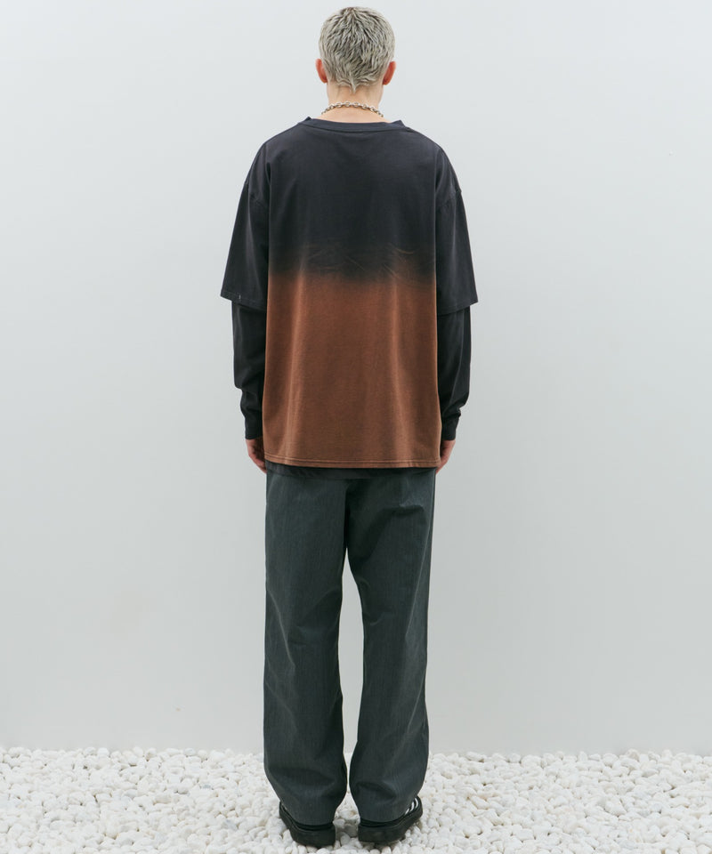 AFF AIVER　グラデーションブリーチレイヤードロンTEE
