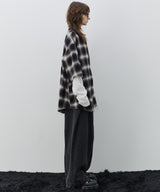 【予約】AIVER　ワッフルレイヤードオンブレチェックシャツ
