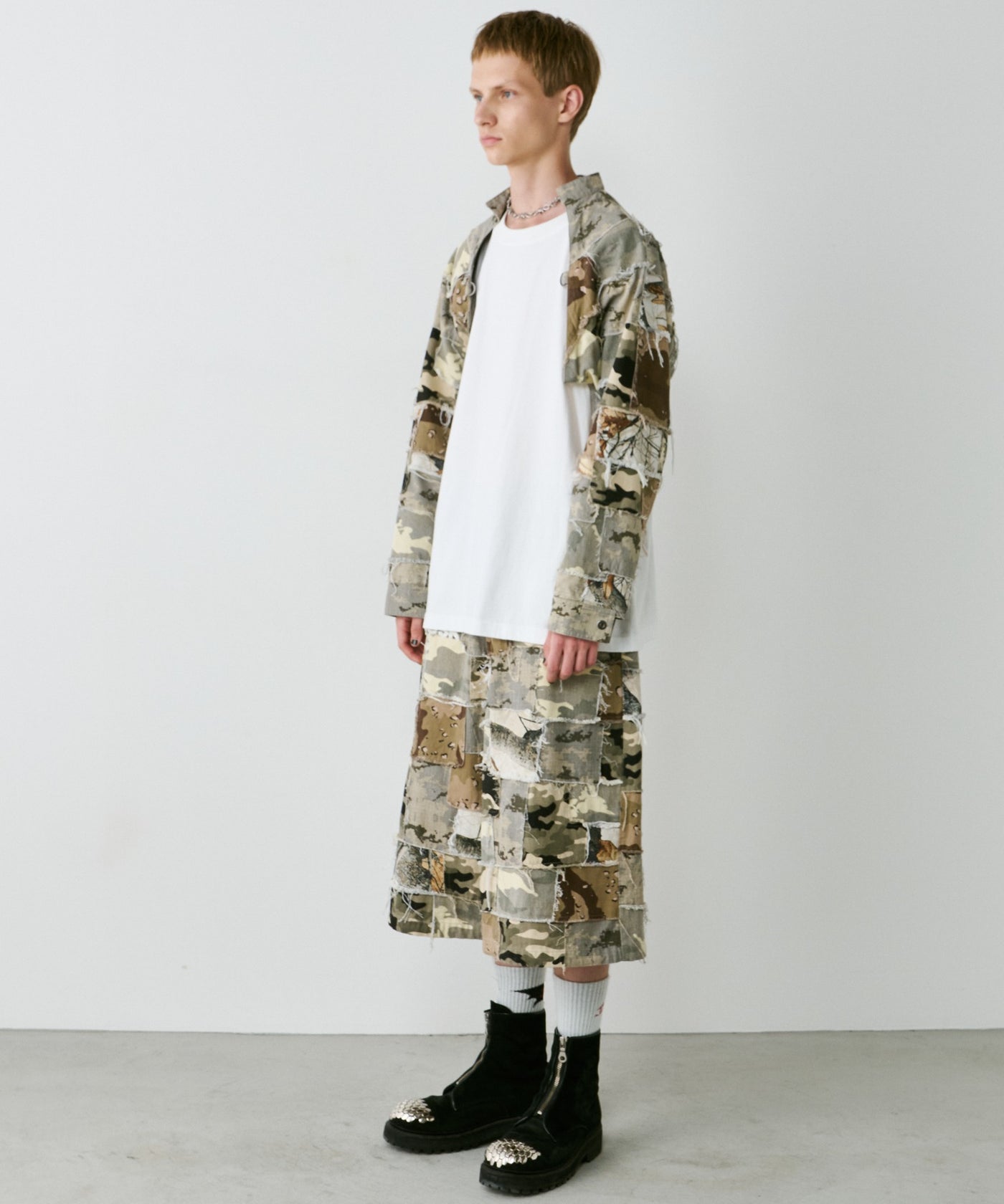 PALEDUSK×AIVER カモボロ3WAYフードシャツ