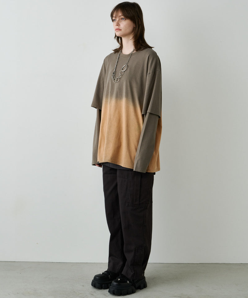 【予約】AFF AIVER　グラデーションブリーチレイヤードロンTEE