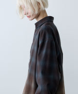 【一部予約】AIVER　グラデーションブリーチオンブレチェックシャツ