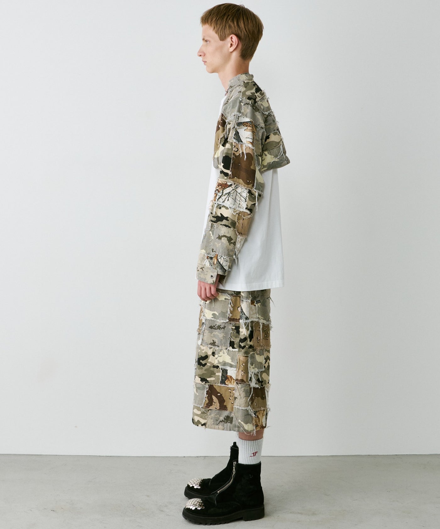PALEDUSK×AIVER カモボロ3WAYフードシャツ
