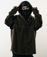 【ONLINE STORE先行予約】AIVER　レイヤードカットオフツイルシャツ