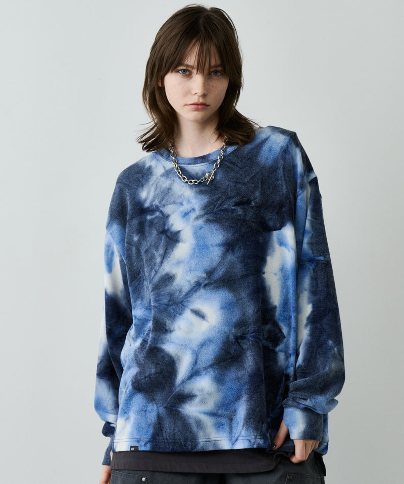 【予約】AFF AIVER　ムラ染めニットL/S TEE
