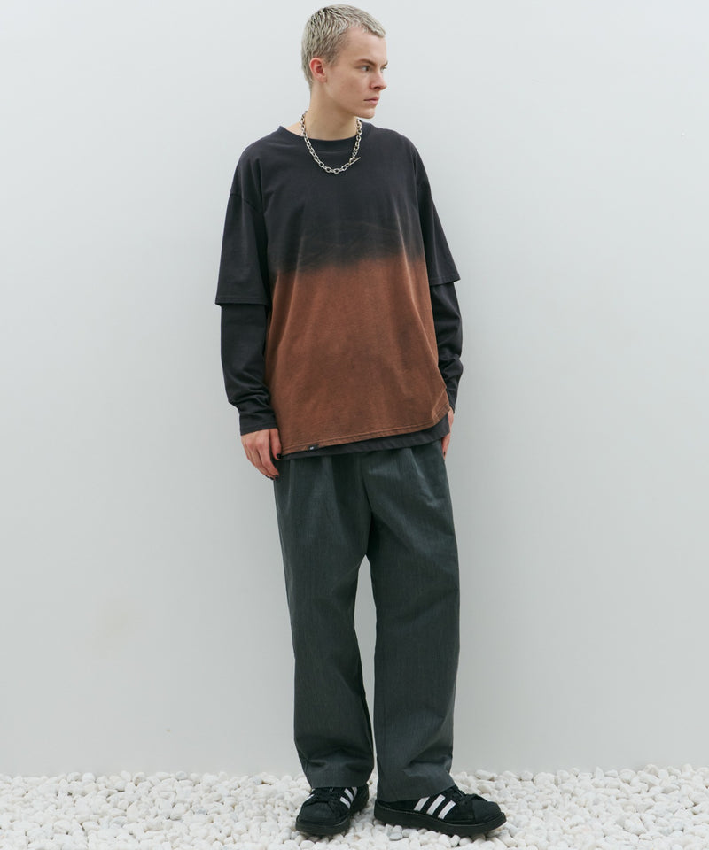 AFF AIVER　グラデーションブリーチレイヤードロンTEE