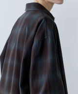 【一部予約】AIVER　グラデーションブリーチオンブレチェックシャツ