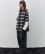 【予約】AIVER　ワッフルレイヤードオンブレチェックシャツ