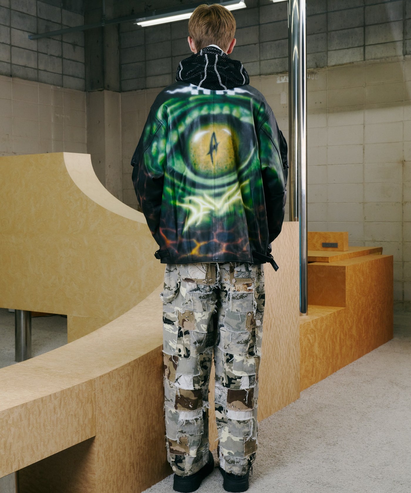 AIVER カモボロワークパンツ