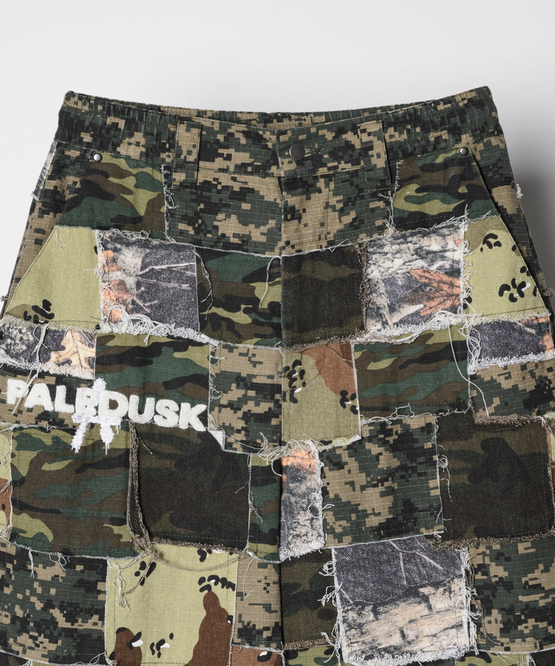 PALEDUSK×AIVER　カモボロワイドクォーターパンツ