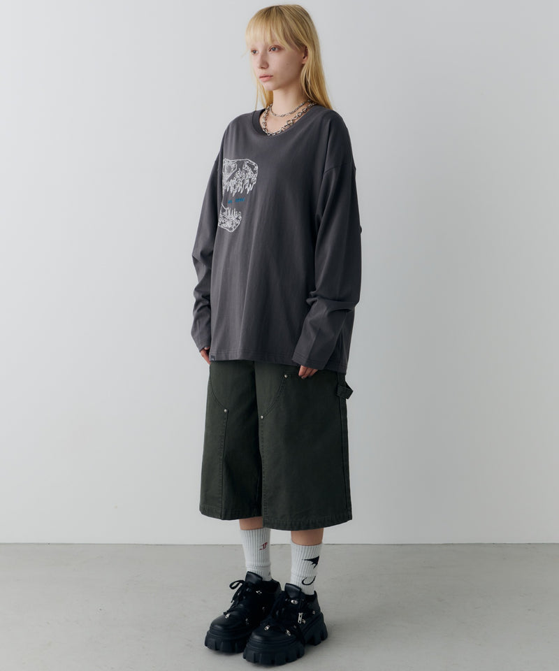 AIVER　レックス刺繍L/S TEE