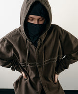 【ONLINE STORE先行予約】AIVER　レイヤードカットオフツイルシャツ