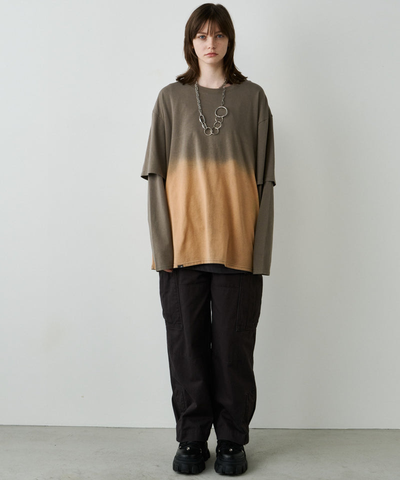 【予約】AFF AIVER　グラデーションブリーチレイヤードロンTEE