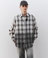 【予約】AIVER　スプレー加工オンブレチェックシャツ