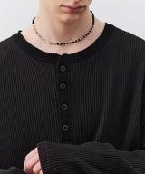 【予約】AIVER　ヘビーワッフルヘンリーネックL/S TEE
