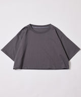 AIVER　16/-ウォッシュ天竺クロップドS/S TEE