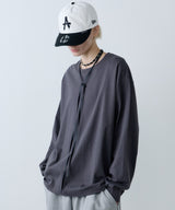 【ONLINE STORE先行予約】AFF AIVER　16/-ウォッシュ天竺ワイドスリーブL/S TEE