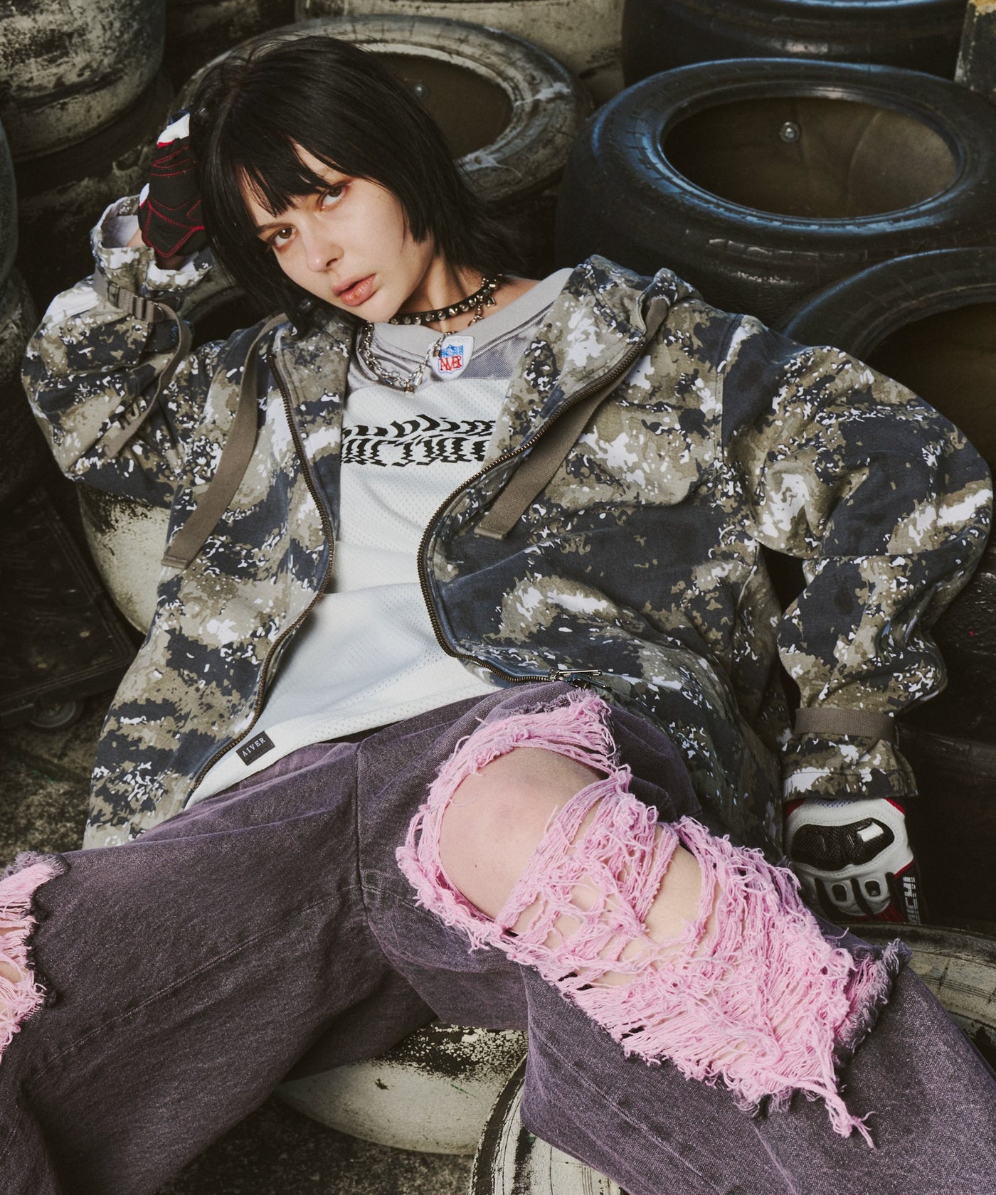 ダメージTシャツリメイクデニム 346302f7f8927cbf98d4c63a11fc49