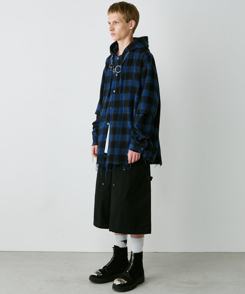 【一部予約】AIVER　レイヤードオンブレチェックシャツ
