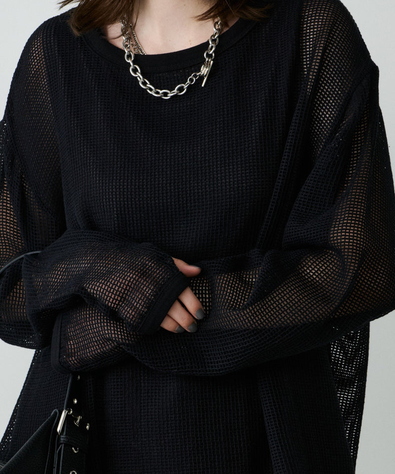 【予約】AFF AIVER　カットオフメッシュプルオーバー