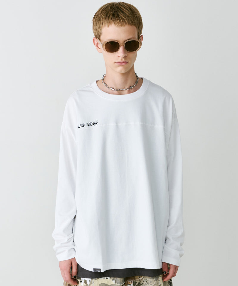 【予約】AIVER　30/2ウォッシュ天竺フットボールL/S TEE