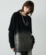 【予約】AFF AIVER　グラデーションブリーチレイヤードロンTEE
