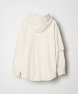 【ONLINE STORE先行予約】AIVER　レイヤードカットオフツイルシャツ