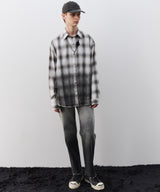 【予約】AIVER　スプレー加工オンブレチェックシャツ