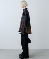 【一部予約】AIVER　グラデーションブリーチオンブレチェックシャツ