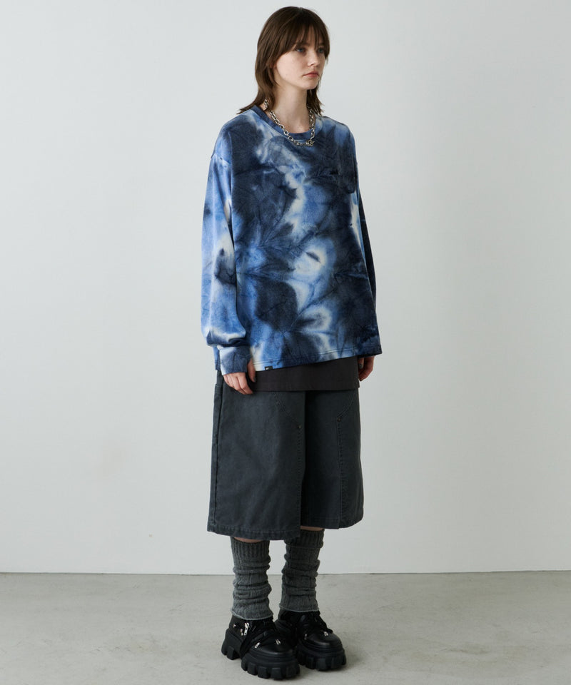 【予約】AFF AIVER　ムラ染めニットL/S TEE