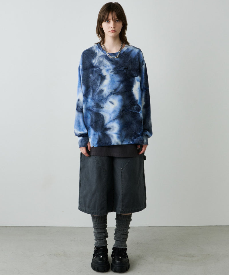 【予約】AFF AIVER　ムラ染めニットL/S TEE