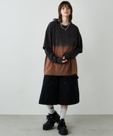 AFF AIVER　グラデーションブリーチレイヤードロンTEE