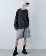 【ONLINE STORE先行予約】AFF AIVER　16/-ウォッシュ天竺ワイドスリーブL/S TEE