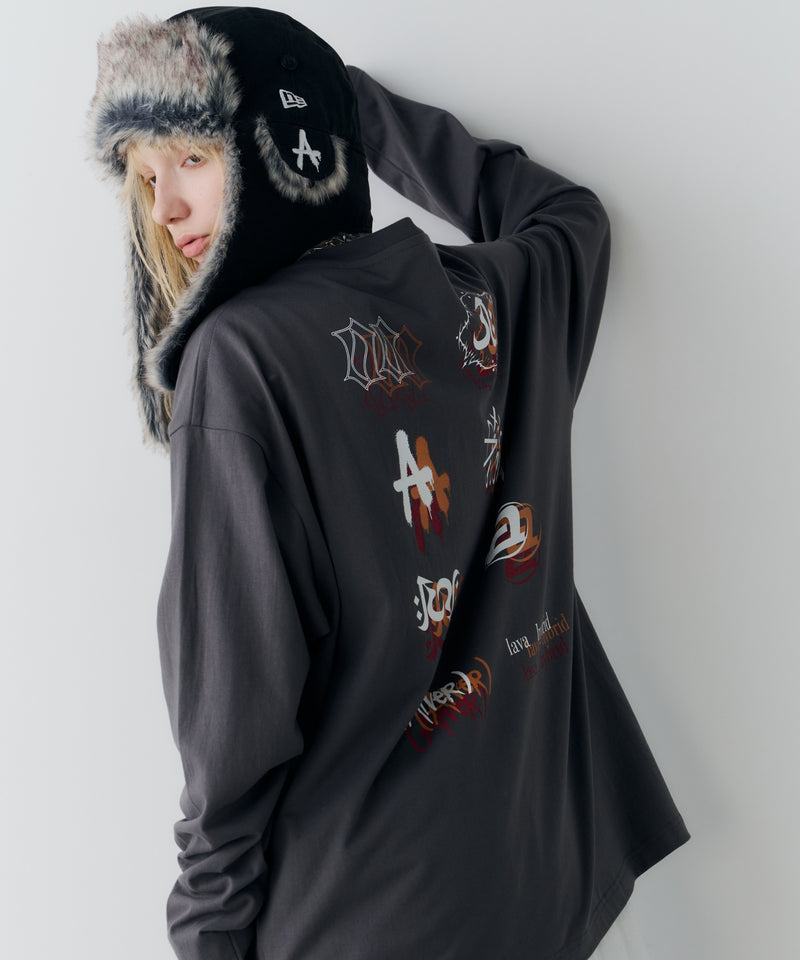 【予約】AIVER　エラープリントL/S TEE