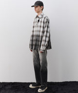 【予約】AIVER　スプレー加工オンブレチェックシャツ