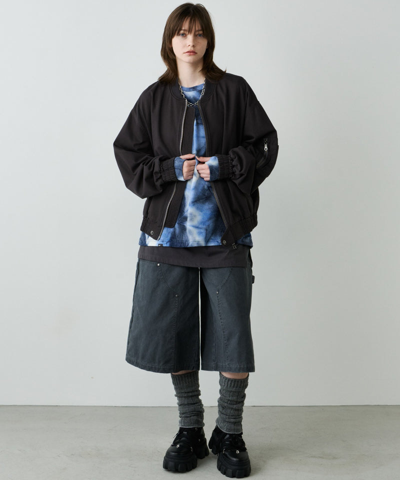 【予約】AFF AIVER　ムラ染めニットL/S TEE