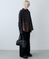 【一部予約】AIVER　グラデーションブリーチオンブレチェックシャツ