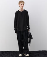 【予約】AIVER　ヘビーワッフルヘンリーネックL/S TEE