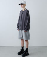 【ONLINE STORE先行予約】AFF AIVER　16/-ウォッシュ天竺ワイドスリーブL/S TEE