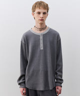 【予約】AIVER　ヘビーワッフルヘンリーネックL/S TEE
