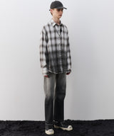 【予約】AIVER　スプレー加工オンブレチェックシャツ