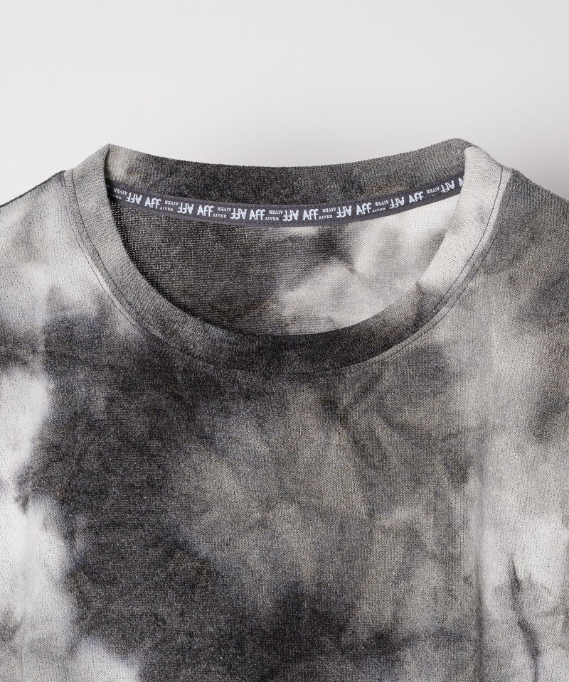 【予約】AFF AIVER　ムラ染めニットL/S TEE