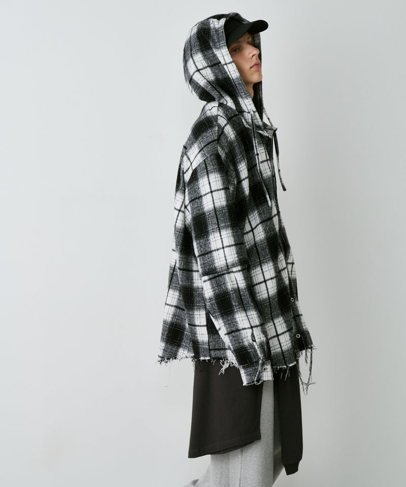 【一部予約】AIVER　レイヤードオンブレチェックシャツ