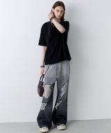 AFF AIVER　16/-ウォッシュ天竺コンパクトS/S TEE