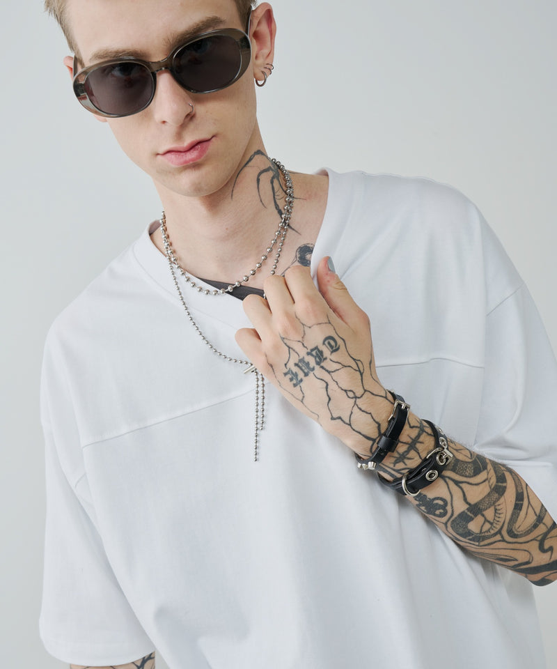 AIVER　30/2ウォッシュ天竺フットボールS/S TEE