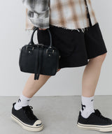 AIVER　スラッシュジップカウレザーミニボストン　MADE IN JAPAN