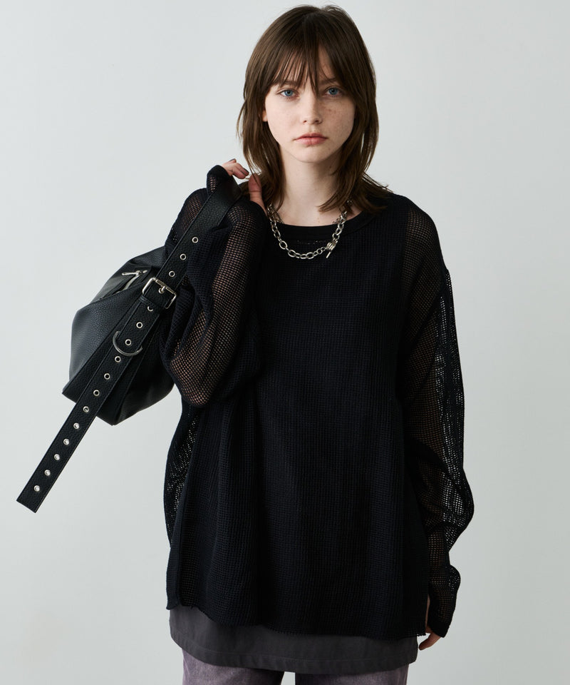 【予約】AFF AIVER　カットオフメッシュプルオーバー
