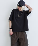 AIVER　30/2ウォッシュ天竺ガゼットポケットコンパクトS/S TEE