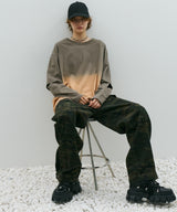 AFF AIVER　グラデーションブリーチレイヤードロンTEE