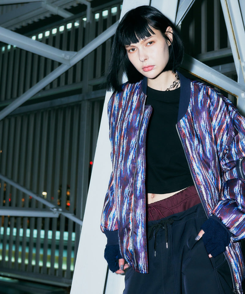 【予約】AIVER　ニット転写リバーシブルブルゾン